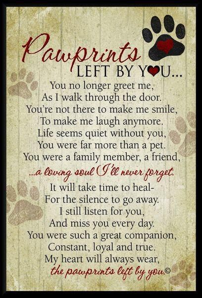 Pawprints Left By You Printable